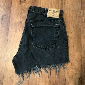Vintage Arizona Black Denim High Waisted Shorts